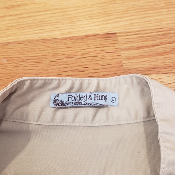 Folded & Hung Beige Button Up Trench Coat - Picture 7 of 13